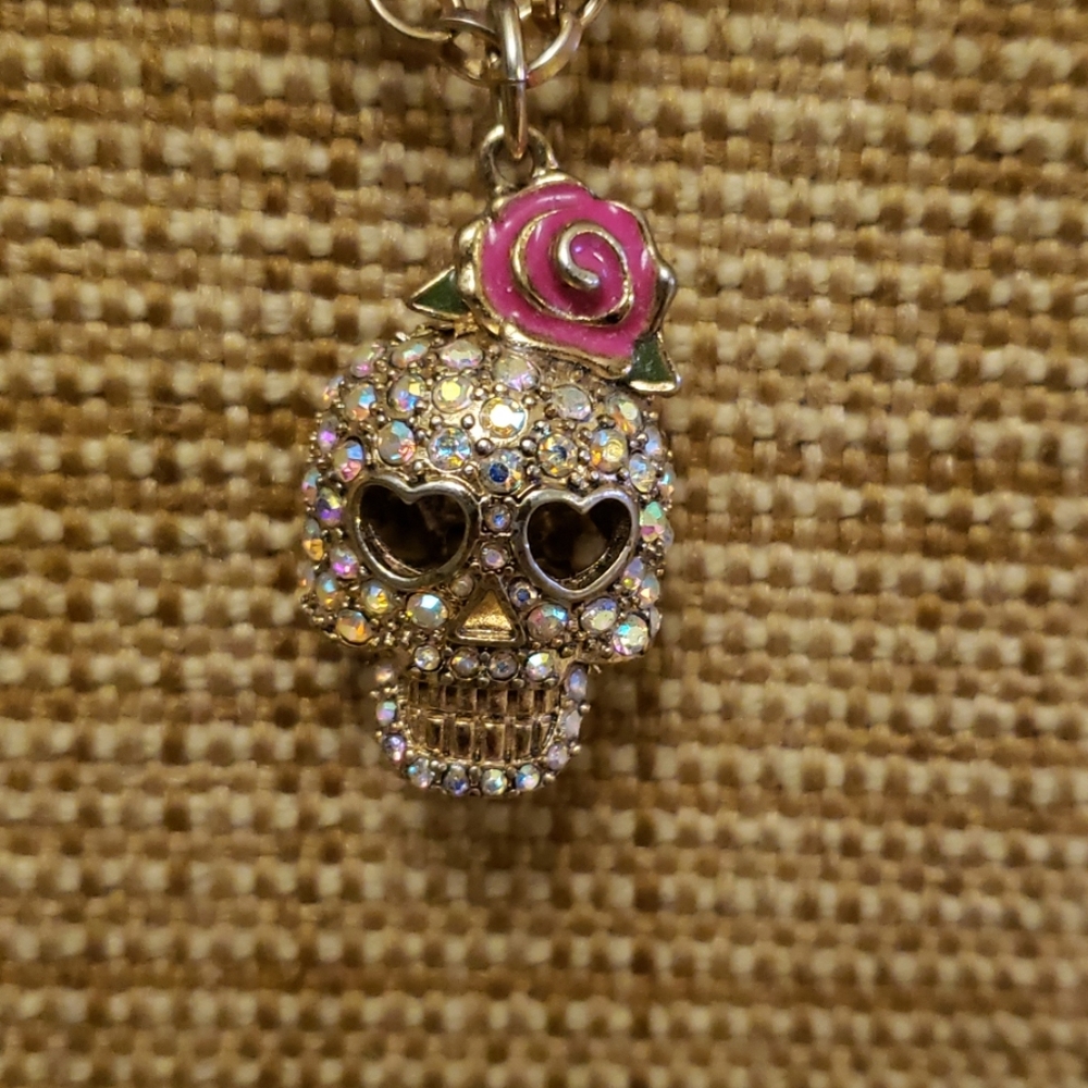 Betsy Johnson Sugar Skull Necklace